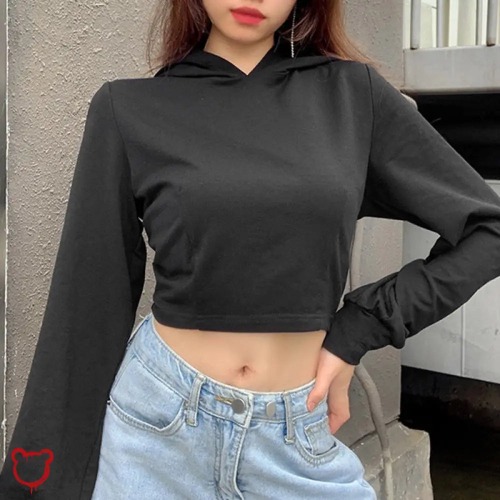 Wild Lace Up Hoodie - Black / L