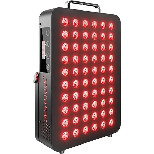 BESTQOOL Rotlichttherapiegerät für Körper, Nahinfrarot Licht 660nm 850nm Dual Chip Klinische Grade 60 LEDs Hochleistungs-Panel für Erholung Verbessern Schlaf Schmerzlinderung 105W