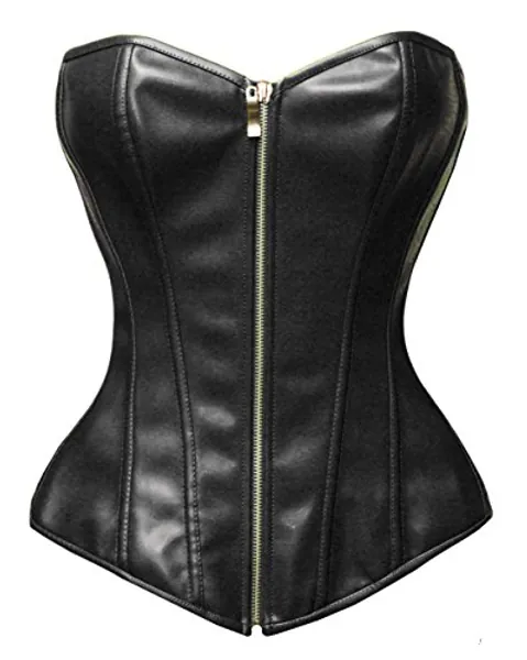 Bslingerie® Womens Faux Leather Corset Top