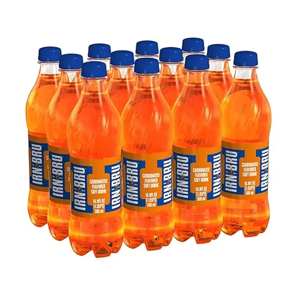IRN-BRU From AG Barr The Original and Best Sparkling Flavored Soft Drink | A Scottish Favorite | 16.9 Fluid Ounce (Pack of 12) - Original - 16.9 Fl Oz (Pack of 12)