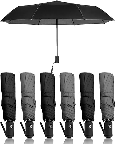 6 Pack Umbrella Bulk Windproof Travel Umbrellas