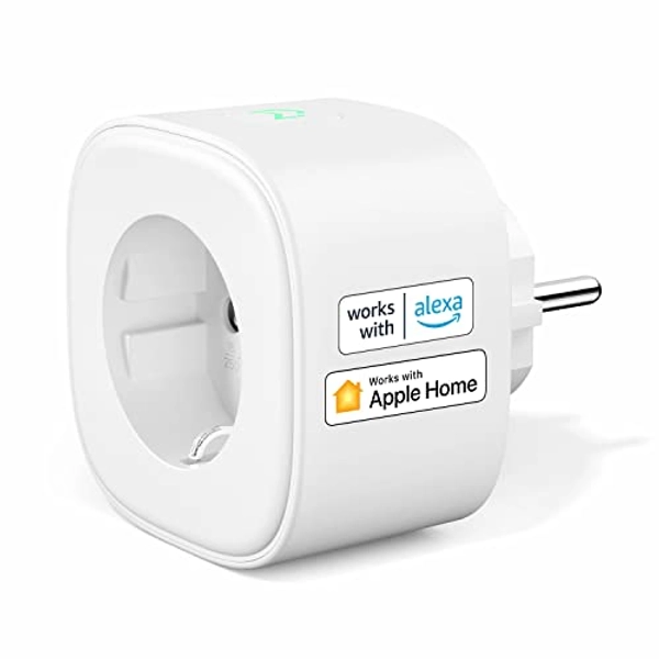 meross WLAN Steckdose, Smart Plug kompatibel mit Alexa, für HomeKit, Google Assistant und SmartThings, Timer und Fernbedienung