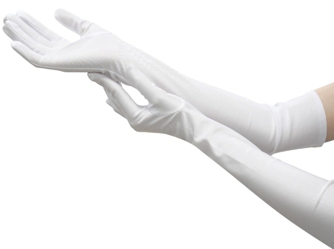 20in Women Long Black Gloves Elbow Length Red Gloves with Touchscreen Fingers for Hand Care, Moisturizing White Gloves - Black