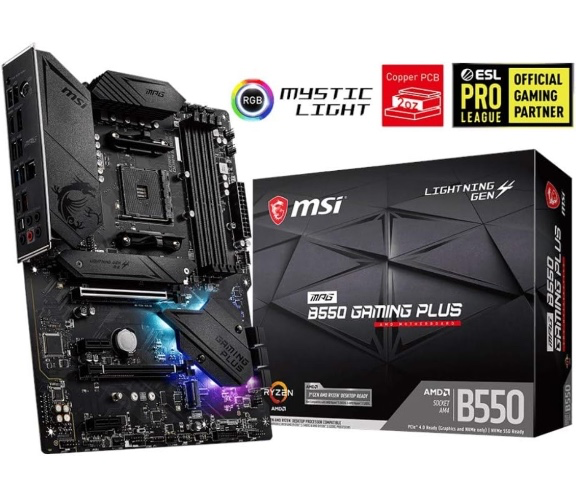 Amazon.in: Buy MSI MPG B550 Gaming Plus AMD Am4 Ddr4 M.2 USB 3.2 Gen 2 Hdmi ATX Motherboard AMD Ryzen 5000 Series Desktop Processors Online at Low Prices in India | MSI Reviews &amp; Ratings