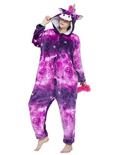 CASABACO Adult Unicorn Onesie Costume Women Pajama Halloween - X-Large - Purple
