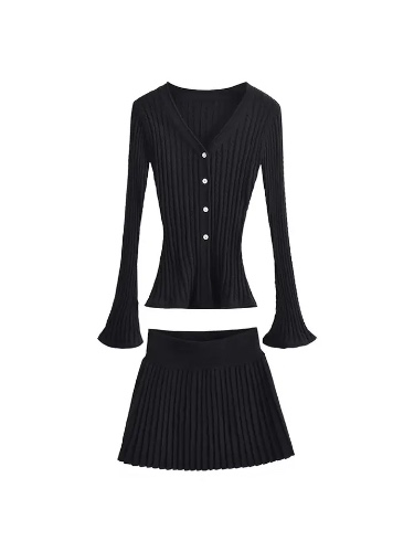 two piece skirt black