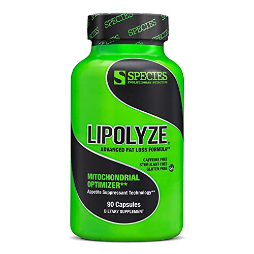 Species Nutrition Lipolyze Stimulant Free Fat Burner, Appetite Suppressant with Green Tea Extract, African Mango & Alpha Lipoic Acid, Advanced Fat Loss Formula, Gluten Free Caps, Daytime, 90 Count