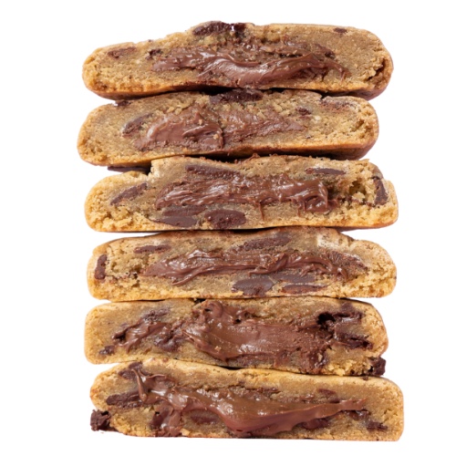 Stuffed Cookies - Chocolate Chip with Hazelnut Spread - Half-Dozen