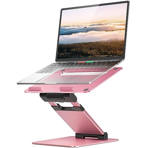 Ergonomic Adjustable Height Laptop Stand - Rose Gold
