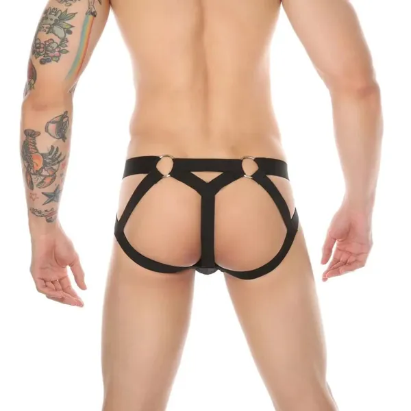 Double strings Hip Lift pour hommes, décoration d’anneau en acier, sous-vêtements gays