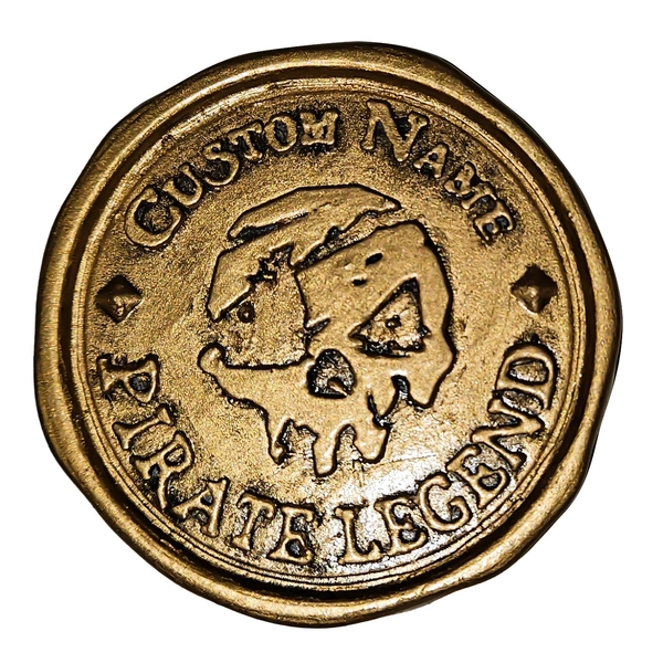 Affichez votre nom sur une pièce au trésor Custon PIRATE LEGEND basée sur le jeu Sea of Thieves