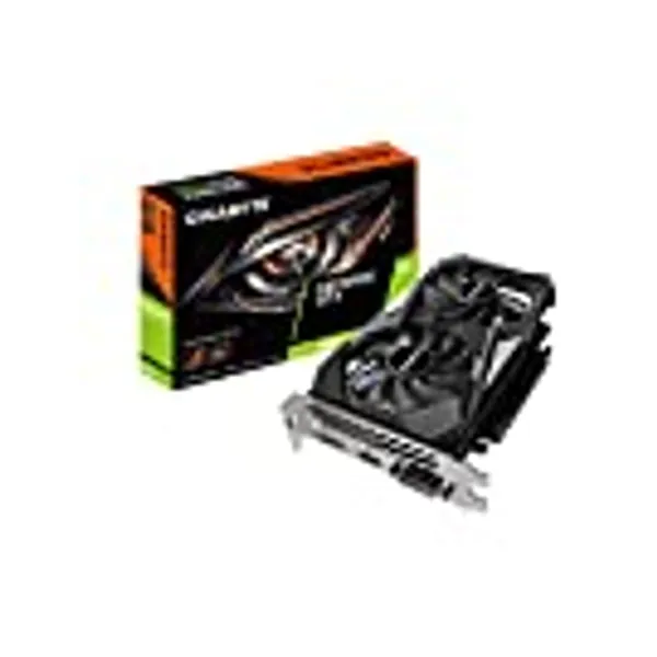 Gigabyte GeForce GTX 1650 D6 WINDFORCE OC 4G (rev. 2.0) Graphics Card, 172mm Compact Size, 4GB 128-Bit GDDR6, GV-N1656WF2OC-4GD REV2.0 Video Card