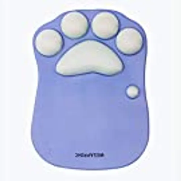WESAPPINC Cat Paw Mouse Pad with Wrist Support Soft Silicone Wrist Rests Non Slip Ergonomic Mousepad for Office Computer Gaming Desk Decor (10.7x7.8x0.9'') (Deep Blue)