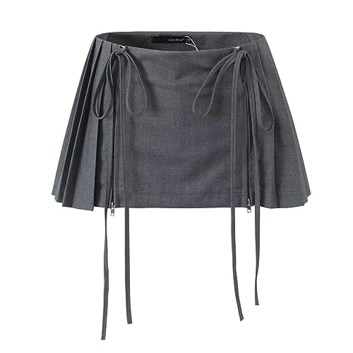 GGOOB Y2k Skirt Preppy Skirt Preppy Clothe Skorts Skirts for Women Pleated Mini Skirts for Women - X-Small - Grey