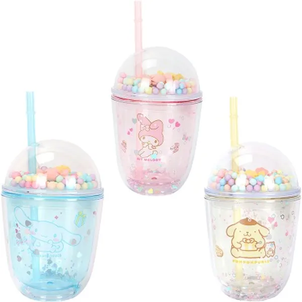 6.65US $ 20% OFF|New Sanrio Accessories Cartoon My Melody Cinnamoroll Pompom Purin Cup Cute Beauty Study Work Portable Straw Cup For Girls Gifts - Animation Derivatives/peripheral Products - AliExpress