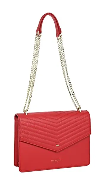 Ted Baker Kalila Bow Detail Leather envelope cross body shoulder bag in Red
