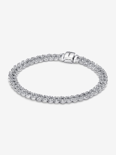 Pandora Timeless Pavé Cuban Chain Bracelet Sterling silver