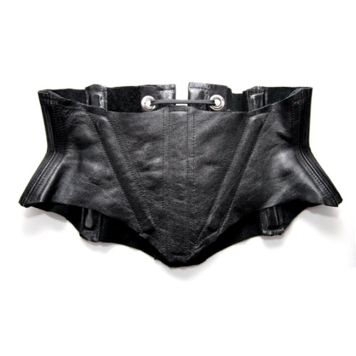 Raw Leather Low Slung Cincher Corset Belt | 22"
