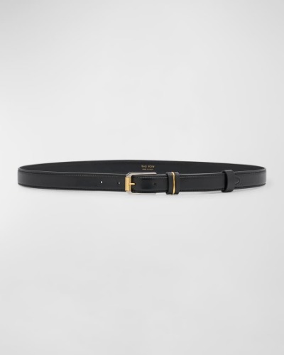 The Row - Metallic Loop Small Leather Belt