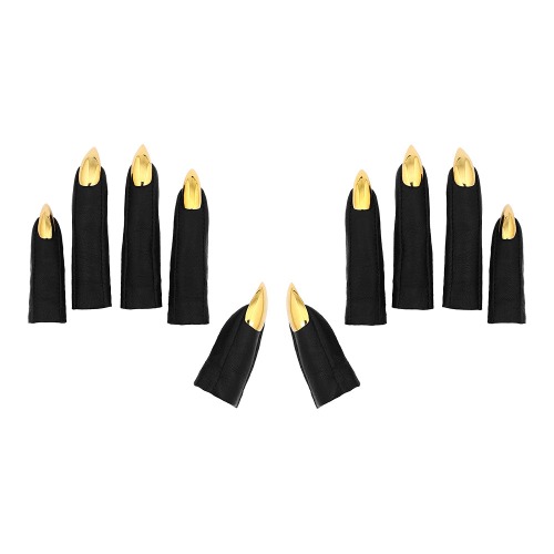 FINGER TIPS | WOMENS SIZE 7.0 / BLACK LEATHER / GOLD
