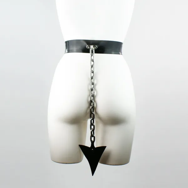 Heavy Rubber Latex Luci Devil Tail Belt