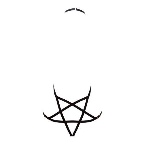 Elzbieta Pentagram Thong Playsuit - MADE TO ORDER, DELIVERY IN 12 WEEKS | UK 10 / Silk satin