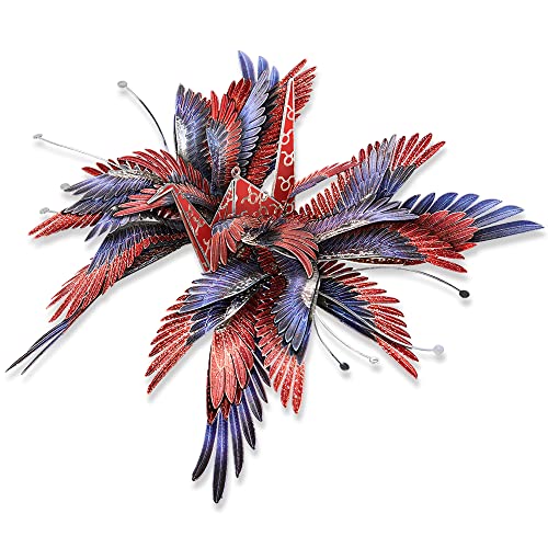 Piececool 3D Puzzle Metall, Origami Kranich für Modellbausatz Erwachsene, 3D-Puzzles zu Bauen, BAU, Bastel-Kits, Beste Geburtstagsgeschenke, Stier - Vierzehn