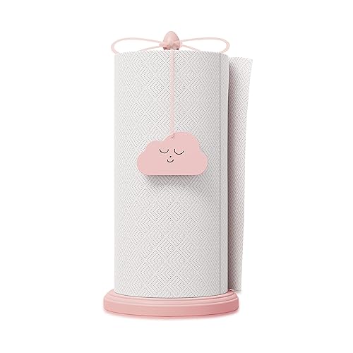 HOTCAN Paper Towel Holder with Beer Bottle Opener – Beech Wood Kitchen Accessory, Windproof Design for Outdoor Use, Cute Pink Home Decor