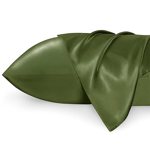 Green Satin Pillowcase