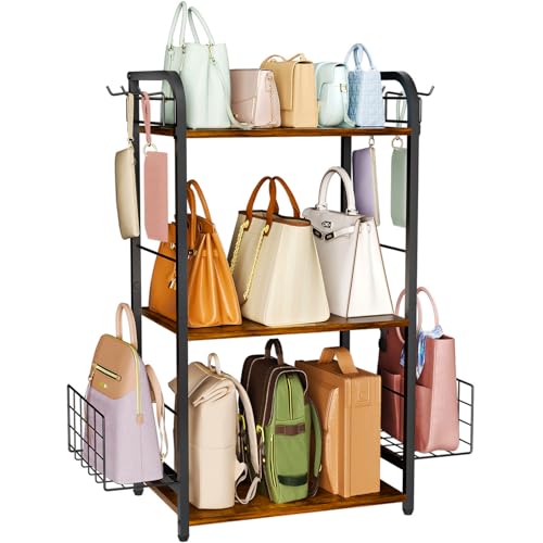Purse Organizer with Side Hooks and Baskets