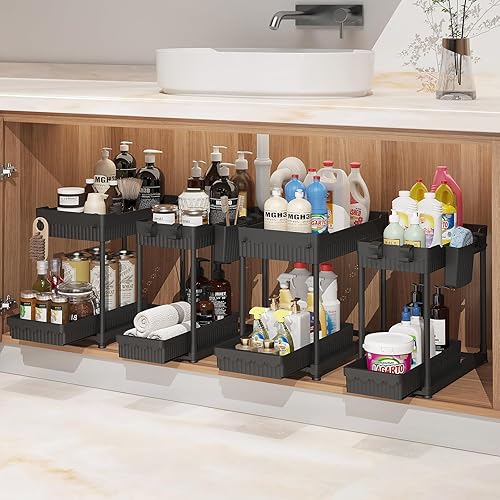 4 Pack Under Sink Organizers