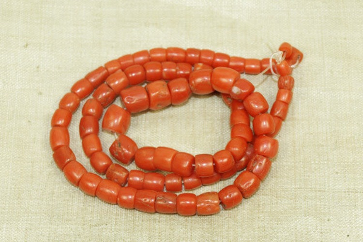 Lovely Strand Antique Yemeni Coral Beads 