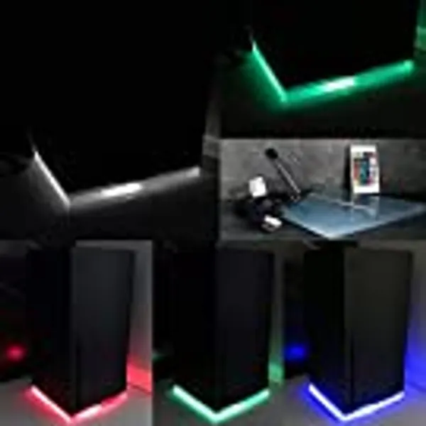 VinCorp WiFi Multicolor RGB LED USB Design Unterlage Stand Ständer Standfuß Acryl kompatibel für Xbox Series X + Fernbedienung & App