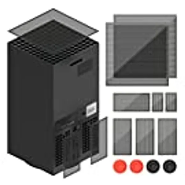 2er Pack Staubschutz Kompatibel mit Xbox Series X Konsole, PVC Schutz Zubehör mit Griffkappen