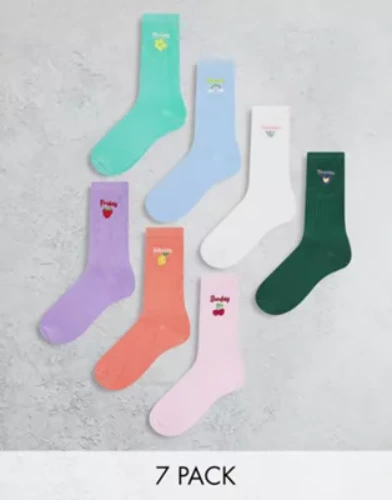 Daisy Street 7 pack day of the week socks