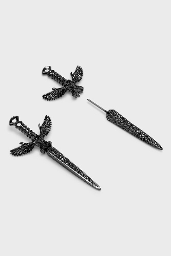 Swordstorm Earrings | One Size / Silver / 99% Zinc Alloy 1% Steel