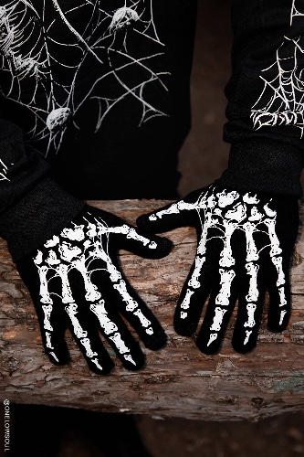 Dead Inside Skeleton Gloves [Full Finger] | Default Title
