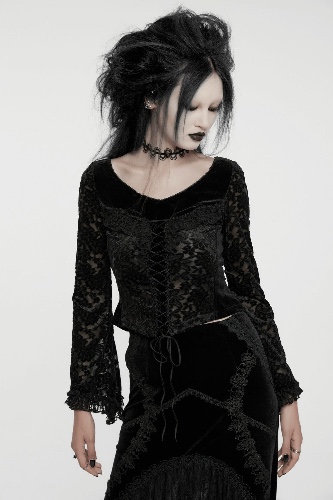 Lamentation Lace-Up Blouse | L