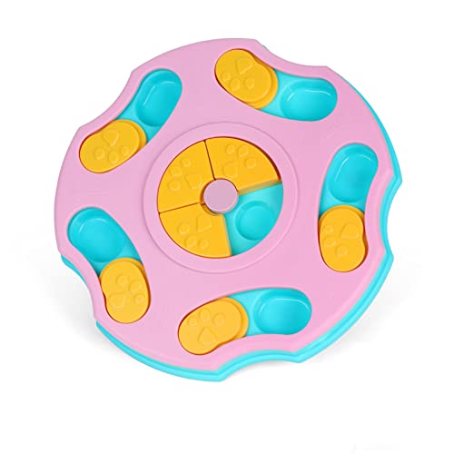 VECH Dog Puzzle Toys, Smart Paws Interactive Pet Treat Puzzle Interactive Dog Toy, Portable Pet IQ Training Slow Feeder Games Toys for Medium and Small Dogs (Pink) - Pink