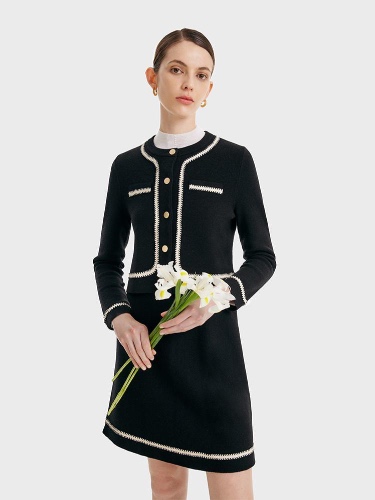 Tweed Two-Piece Suit Skirt Set