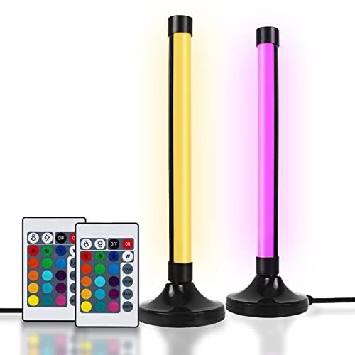 Semlos RGB LED Lights for Bedroom 20CM 2 Pieces, Colour Changing Led Strip Lights with Remote, TV Backlight USB Base, Home Decor Accessories for Wall, Ceiling, Room, Home Decoration - RGB LIGHT3