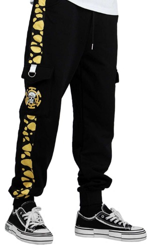 Mens Sweatpants Luffy Sweatpants Roronoa Joggers Trousers Trafalgar Law Sports Pants Uta Pirate Trousers for Unisex - Large Trafalgar Law