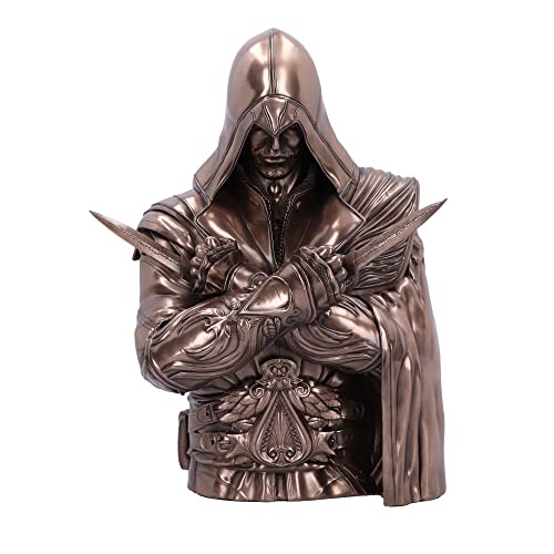 Nemesis Now Officially Licensed Assassin's Creed Ezio Bust Box, Bronze, 30cm