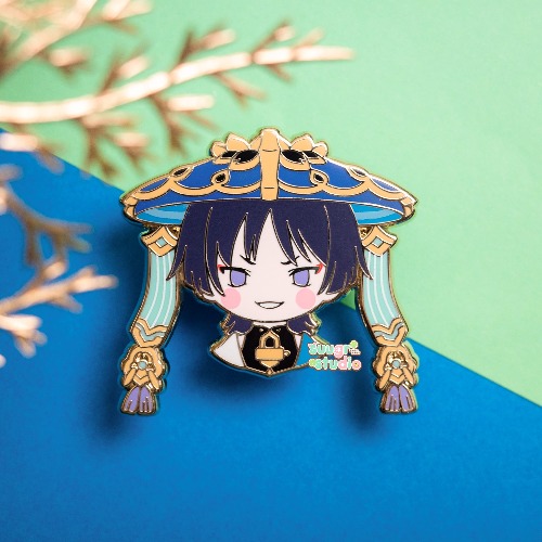 Genshin Impact Wanderer / Scaramouche / Kunikuzushi Hard Enamel Pin - [A Grade] / Locking Clasps