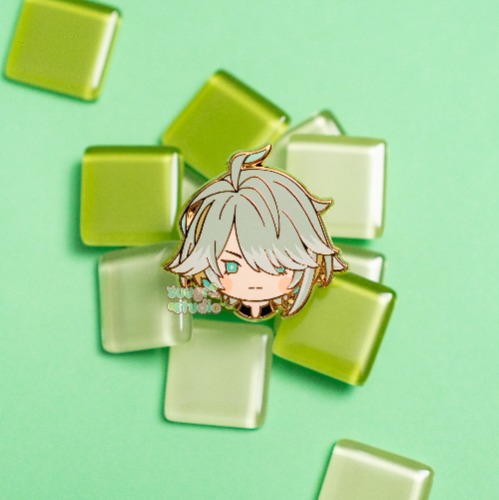 Genshin Impact Sumeru Alhaitham and Kaveh the Roommates Hard Enamel Pin - Alhaitham / [A Grade] / Locking Clasps