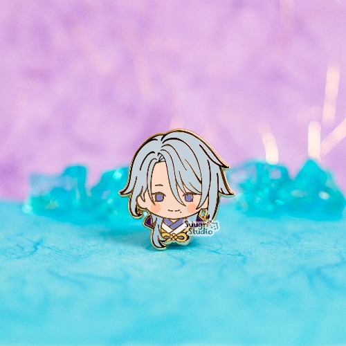 Genshin Impact Kamisato Ayato Hard Enamel Pin - [A Grade] / Locking Clasps