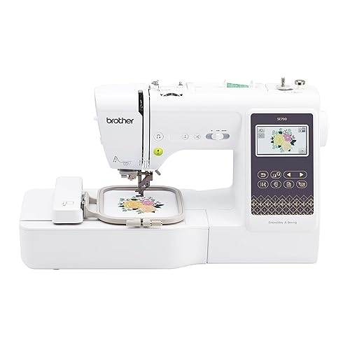 Brother SE700 Sewing and Embroidery Machine, Wireless LAN Connected, 135 Built-in Designs, 103 Built-in Stitches, Computerized, 4" x 4" Hoop Area, 3.7" Touchscreen Display, 8 Included Feet - New Wireless Model: SE700