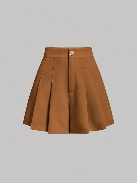 fringues, jupe-short camel 🩳