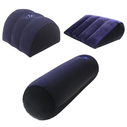 LANWAN 3PCS Sex Inflatable Pillow Position Cushion Furniture Sex Toys G-spot Ramp Support Pillow Portable Dildo Mount Holder for Men Women Couples
