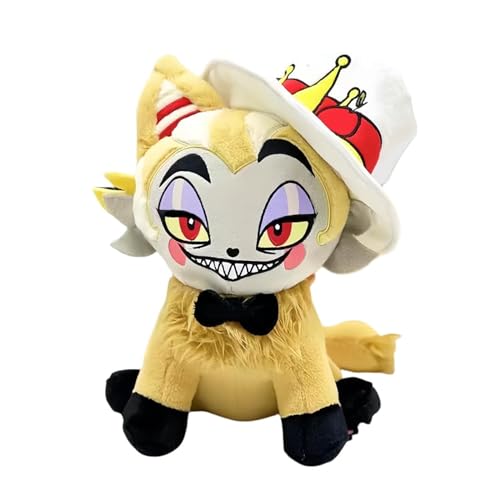 Alastor & Lucifer Meow Combo Pack Hazbin Hotel Plush,Alastor Plush Stuffed Toy,Hazbin Hotel Plush Around The Game for Fans and Children Plushie Doll Toys Gift (F) - F